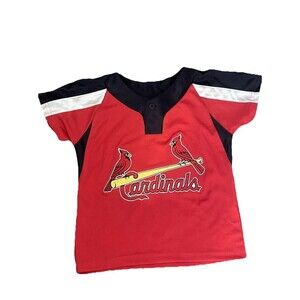 St. Louis Cardinals Kids Jersey Shirt Red Black Baseball Top Unisex